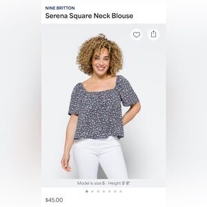Nine Britton Serena Square Neck Blouse